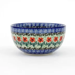 Miska ceramiczna 986 <br> 1916X Czerwone kwiatuszki